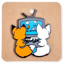 Fur the Love of Gaming Enamel Pin: Foxes Playing Video Games - $19.90