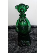 Green 5.5 Inch Crystal Teddy Bear Perfume Bottle - $27.34 CAD