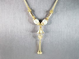 Stunning Womens Vintage Estate 21k Yellow Gold Necklace 11.2g E3729 - £1,559.65 GBP
