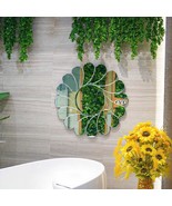 Round Wall Mirror with Art Frame, Handmade Mirror,Large Wall Mirror, Vanity Mirr - $450.00