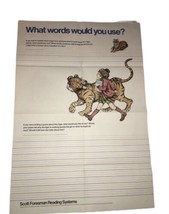 What Is A Lion ? School Poster Scott Foresman Vintage Original  - £12.52 GBP