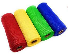 Autism Puzzle Awareness Decorative 10&quot; Wide, 10 Yard Mesh Rolls (Red, Royal Blue - £25.02 GBP