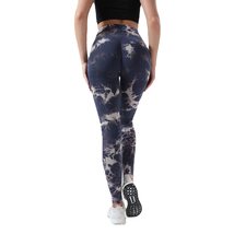 Tie Dye Print Sport Shorts Women Bubble Butt Athletic Pants High Waist E... - £18.35 GBP