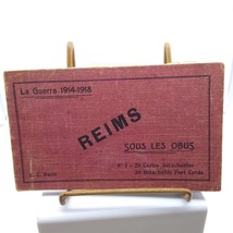 Antique 20 Pack Detachable Postcards, REIMS France Views Under the Shell... - $66.76