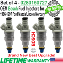 OEM BRAND NEW Bosch 4Pcs Best Upgrade Fuel Injectors for 1987 Ford F-150 5.0L V8 - £170.19 GBP