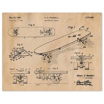 Vintage Skateboard Patent Prints, 1 (11X14) Unframed Photos, Wall Art Decor - £23.02 GBP