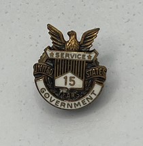 US 15 Years United States Government Service Federal Employee Lapel Hat Pin - $24.95