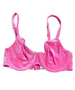 Warners Pink Body Beware Velvet 36B Underwire Bra Shimmer Finish - $606.06 MXN
