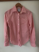 American Eagle Outfitters Cotton Pink Stripe Button Up Blouse Favorite S... - $19.99