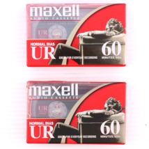 2x Maxell UR 60 Minutes Type 1 Normal Blank Cassette Tape Sealed - Cracked Case - £4.44 GBP