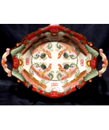 Vtg Chinese Polychrome Hua Ping Tang Enamel Porcelain Double Handle Roos... - $47.49 CAD