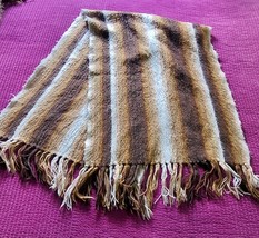 Large scarf, shawl from northern Argentina, sheep wool, beige ,brown - $98.01
