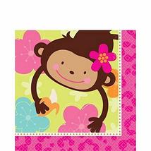 Amscan 513700 Luncheon Napkins | Monkey Love Collection | 16 pcs | Party... - $6.85