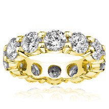 2.00 Carat All Around Diamond Eternity Wedding Engagement Band 14K Yellow Gold  - £1,038.36 GBP
