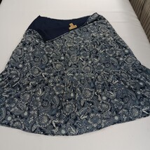 Notations WYRK0027 Women's Blue/White Paisley Side Zipper Skirt Size 1X  image 15