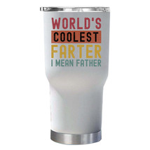 Worlds Coolest Farter I Mean Father Tumbler 30oz Funny Cup Retro Gift For Dad - £23.84 GBP
