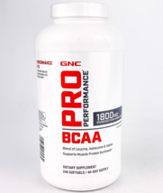 GNC Pro Performance BCAA 1800mg 240 Softgels BB6/25 Leucine Muscle Protein Synth - $31.88