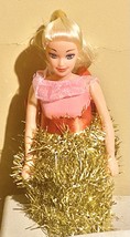 Homemade Plastic Bottle Doll Christmas Tinsel Dress Skirt 8 Inch - $283.44 MXN