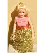 Homemade Plastic Bottle Doll Christmas Tinsel Dress Skirt 8 Inch - $285.10 MXN