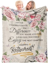 Retirement Throw Blanket, 60&quot; X 50&quot;, Ivivis Retirement Gifts For Women 2022, - £29.70 GBP