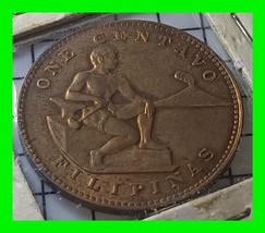 1944 S Philippines One 1 Centavo WWII Era - Vintage World Coin - £11.62 GBP