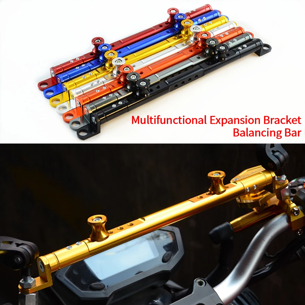 Motorcycle Balance Bar Adjustable CNC Aluminum Crossbar Strengthen Handlebar - £8.87 GBP