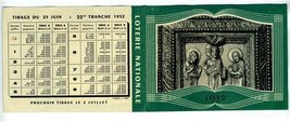 Loterie Nationale Brochure June 1952 Draw France History Book Art of Boo... - £14.07 GBP