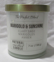 Kirkland&#39;s 7 oz Jar Candle up to 20 hrs Natural Wax Blend MARIGOLD &amp; SUN... - $23.34