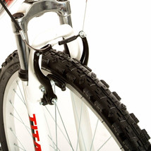 Titan Pathfinder 26 Inch 18-Speed Womens Mountain Bike Suspension Red White New. image 4