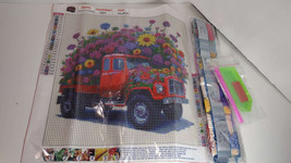 Diamond Painting Barn House Red Flower Truck Portrait Design Great gift idea - £6.80 GBP