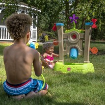 Kids Outdoor Water Activity Center Playset Mini Waterpark Splash Tower Toys Yard - £56.26 GBP