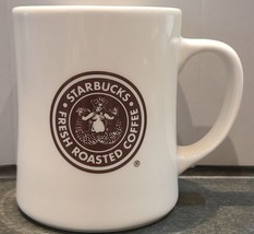 2008 Starbucks Fresh Roasted Coffee 16oz Heavy Mug Brown Double Tail Mermaid - £13.59 GBP