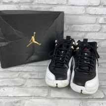 Nike Air Jordan 12 Retro GS Playoff Size 7Y 153265-006 Black White With Box - £59.50 GBP