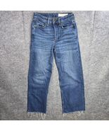 Rag &amp; Bone Jeans Womens 23 Jasper Straight Crop Raw Hem Distressed Denim... - $47.02