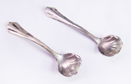 Lovely Vintage Set Of Ornate Sterling Silver Webster Co. Salt Spoons - $49.49