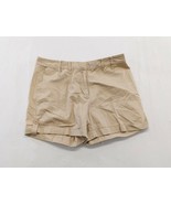 Beechers Brook Women&#39;s Beige Cuffed Shorts Size 14 Flat Front High Rise ... - £8.54 GBP
