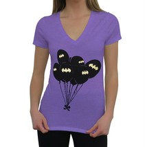 Batman Symbol Balloons Women&#39;s T-Shirt Purple - £8.82 GBP