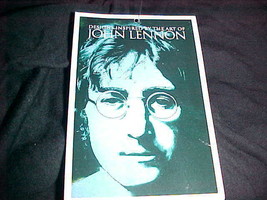 John Lennon Hard Rock Art Chicago Live For Today Black Crew Neck T-Shirt L New - £29.39 GBP