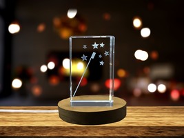 LED Base included | 3d Engraved Crystal Wand Gift - Beautiful Magical 3D... - $484.45 MXN+