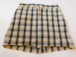 Izod Golf Skirt Skort Natural Stretch Women&#39;s Ladies Size 6 khaki Plaid GUC - £22.97 GBP