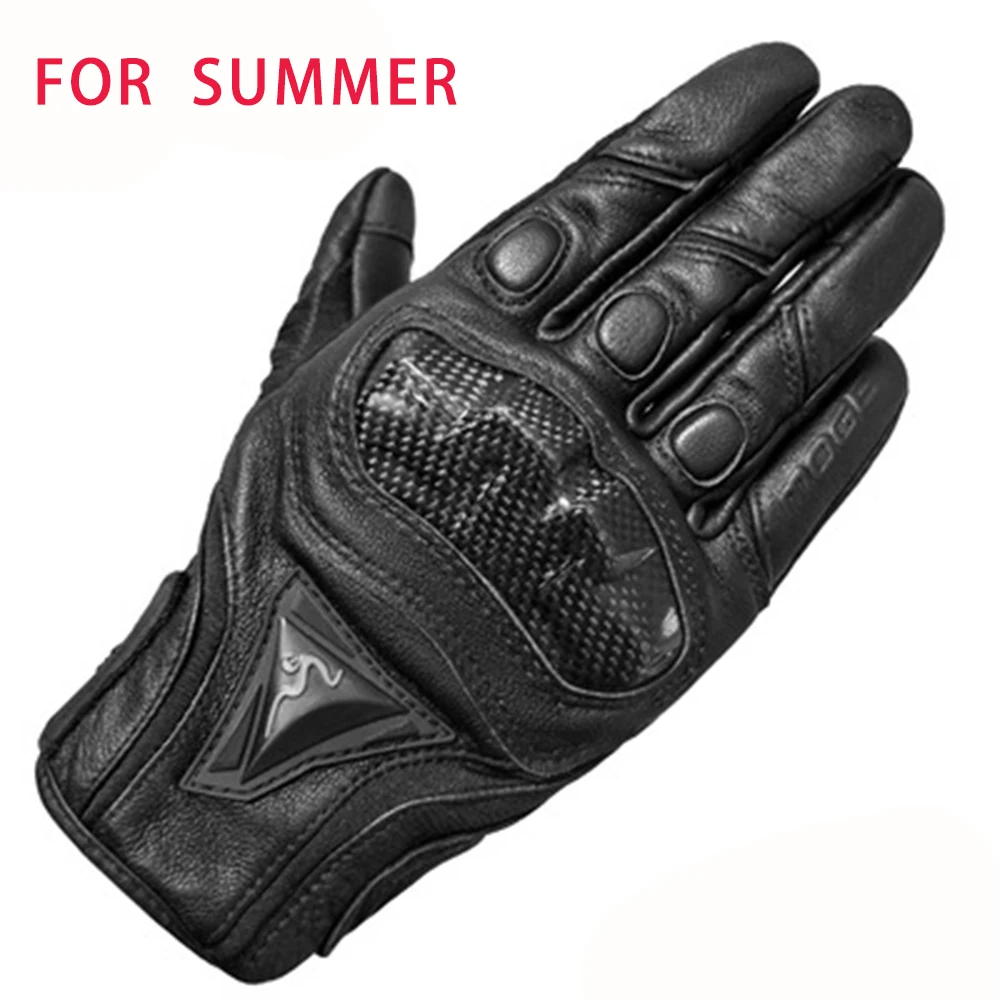 MOGE Motorcycle Gloves  Leather Moto Gloves  Fibre Motocross Gloves Touch Functi - £206.98 GBP