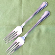 Stanley Roberts Rogers Co Stainless 2 Forks Rose Trio-Rose Petal 7 3/8&quot; Korea - £5.51 GBP