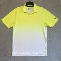 Nike Polo Shirt Mens Small Yellow Ombre Tour Performance Golf Rugby Adult - $21.78