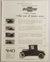 1924 Print Ad Chevrolet Utility Coupe Chevy Cars Detroit,MI - $19.78