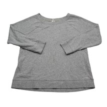 Calvin Klein Shirt Womens M Gray PLain Round Neck Long Sleeve Sleepwear Top - $18.69