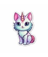 Cute Unicorn Cat , Sticker, Peel N&#39; Stick, Different Sizes - $4.09 CAD+