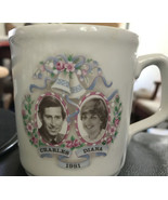 Vintage Charles &amp; Princess  Diana 1981 Wedding Coffee Tea Mug Made in En... - €8,71 EUR
