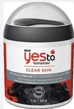 Yes To Tomatoes Detoxifying Charcoal DIY Powder-To-Paste Mask Jar, 1 oz NEW - $8.79