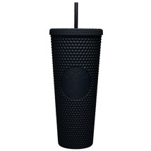 Starbucks 24 Oz. Acrylic Venti Cold Cup Tumbler Studded Matte Black Siren New - £54.36 GBP