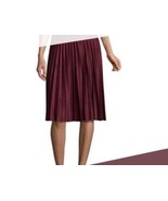 Liz Claiborne Women&#39;s Pleated Skirt Size 8 Maroon Party Formal Luxury Ho... - $17.05